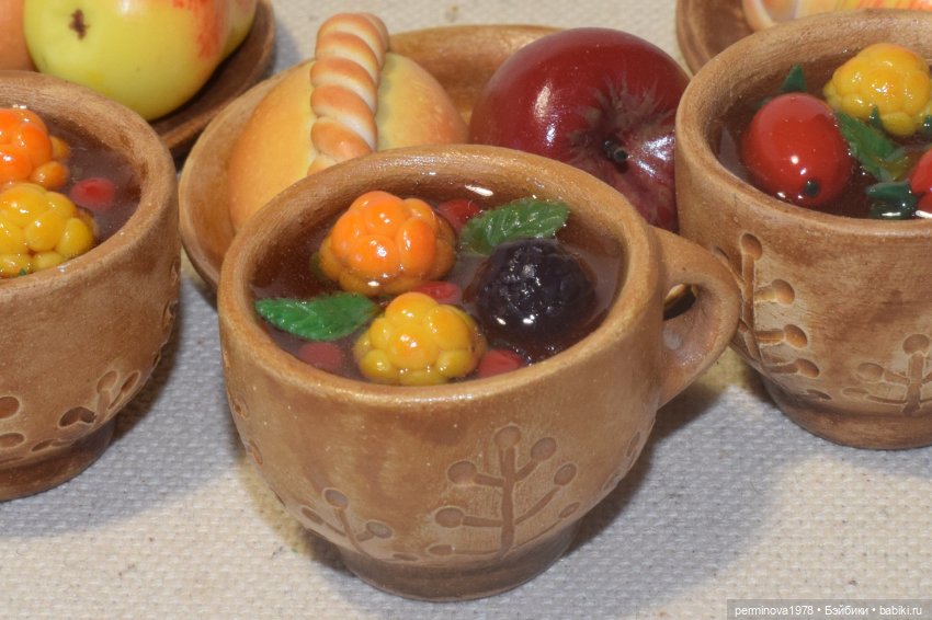 Ягодный чай — Кукольная миниатюра своими руками: еда