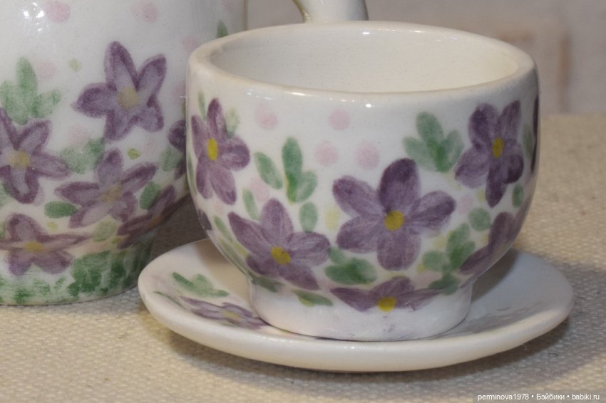 Чайный сервиз "Цветочная полянка" 1 к 4 (фото 3)
