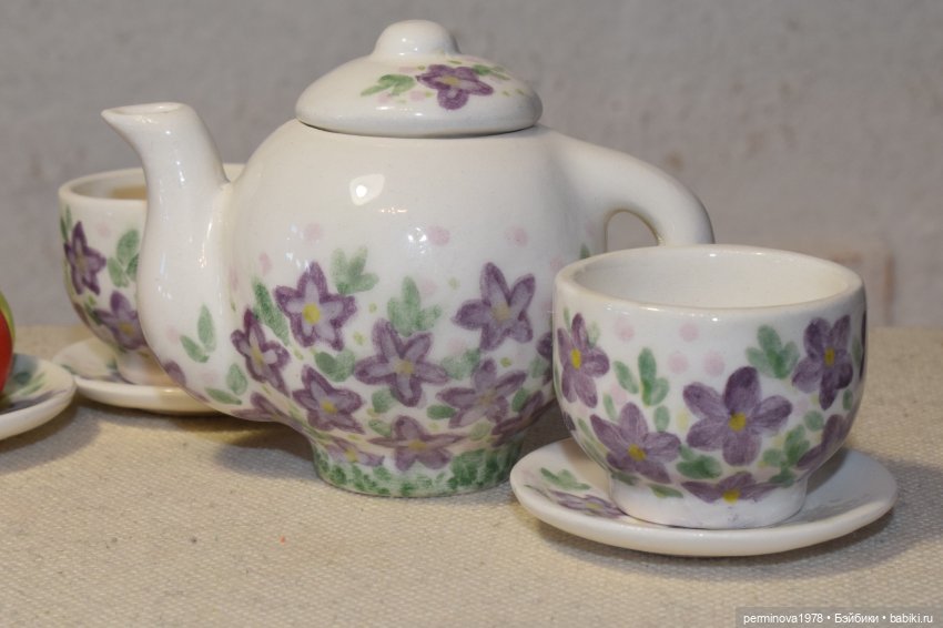 Чайный сервиз "Цветочная полянка" 1 к 4