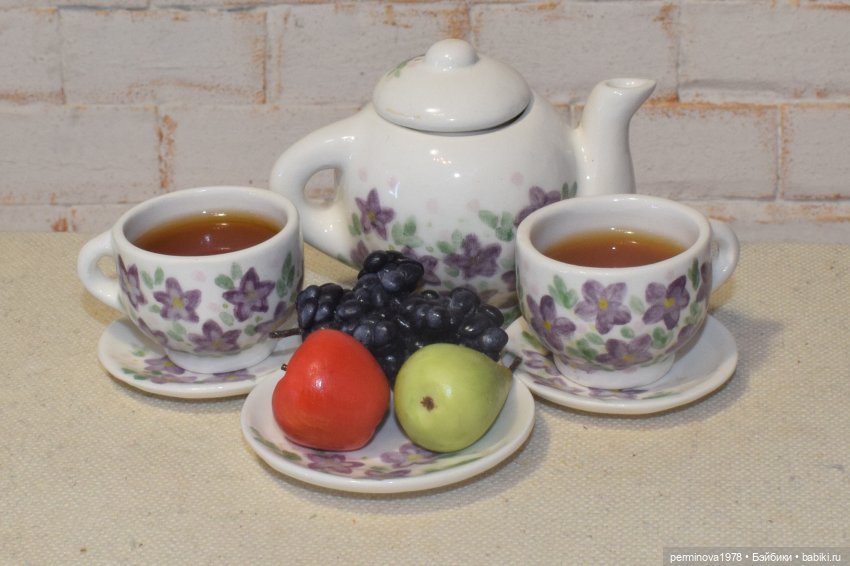 Чайный сервиз "Цветочная полянка" 1 к 4 (фото 7)