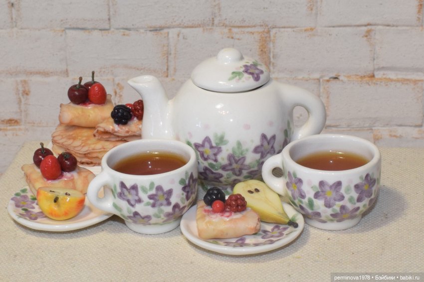Чайный сервиз "Цветочная полянка" 1 к 4 (фото 8)