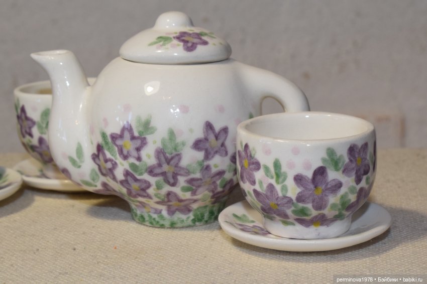 Чайный сервиз "Цветочная полянка" 1 к 4 (фото 2)