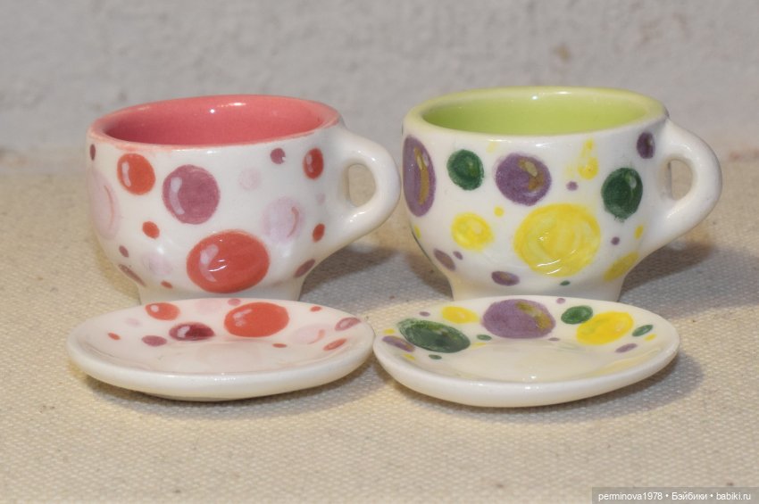 Чайные пары 1 к 4 — Кукольная миниатюра своими руками: еда