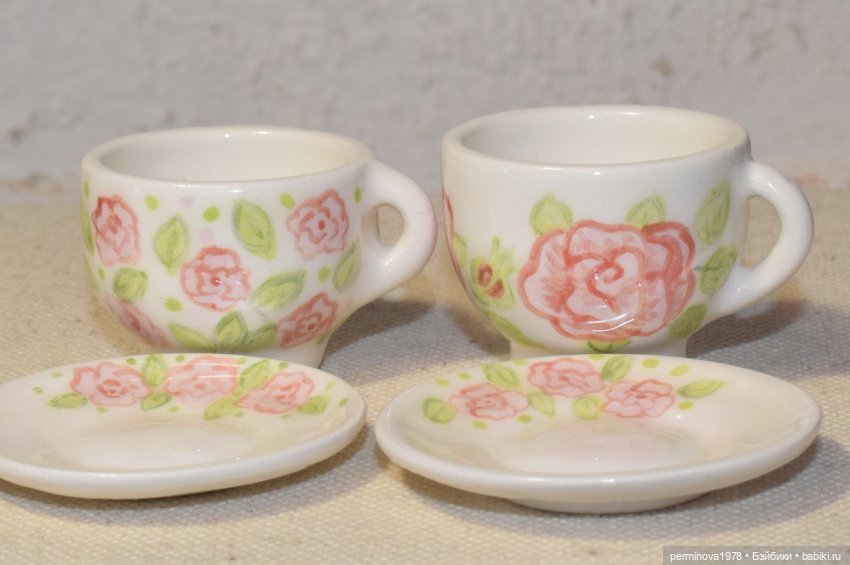 Чайные пары 1 к 4 — Кукольная миниатюра своими руками: еда