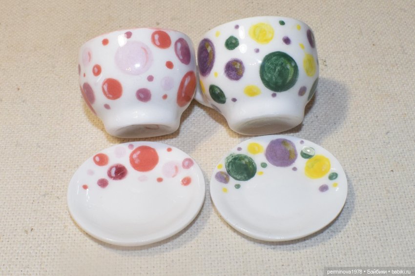 Чайные пары 1 к 4 — Кукольная миниатюра своими руками: еда