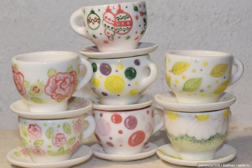 Чайные пары 1 к 4 — Кукольная миниатюра своими руками: еда