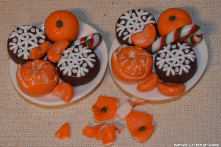 Новогоднее меню — Кукольная миниатюра своими руками: еда (фото 7)