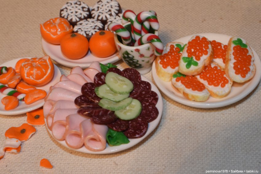 Новогоднее меню — Кукольная миниатюра своими руками: еда (фото 4)