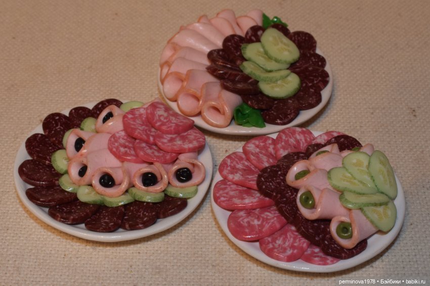 Бутерброды с колбасой — Кукольная миниатюра своими руками: еда (фото 6)