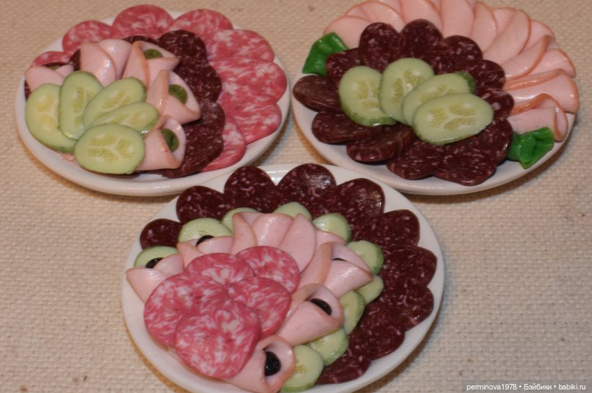 Бутерброды с колбасой — Кукольная миниатюра своими руками: еда