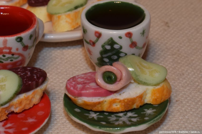 Бутерброды с колбасой — Кукольная миниатюра своими руками: еда
