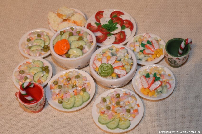 Салатики к праздничному столу 1 к 6