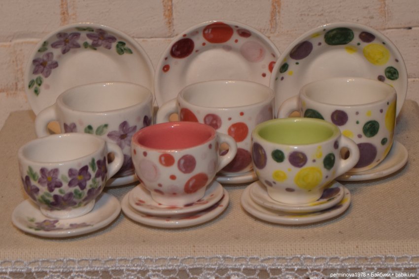 Наборы керамической посуды. Декор