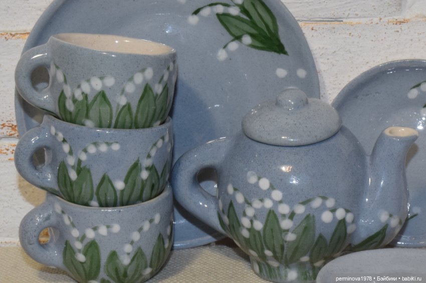 Наборы керамической посуды. Декор