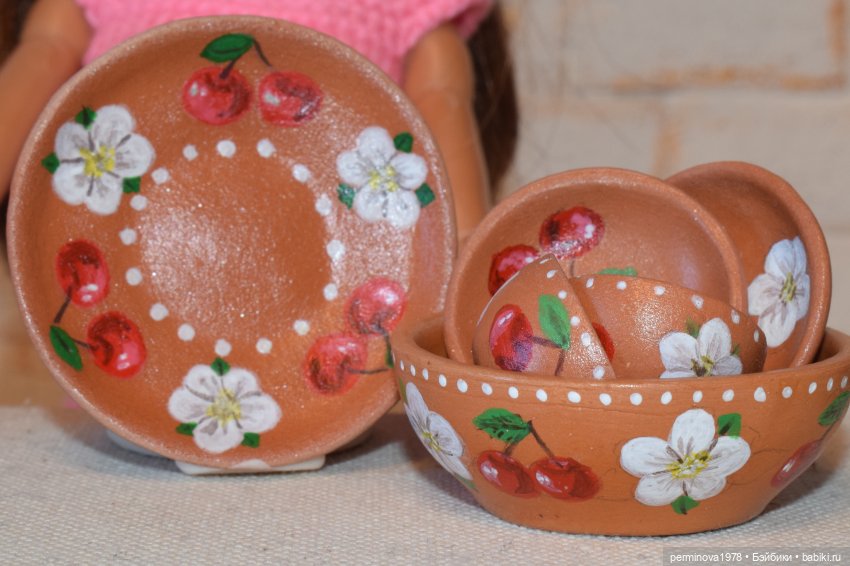 Наборы керамической посуды. Декор