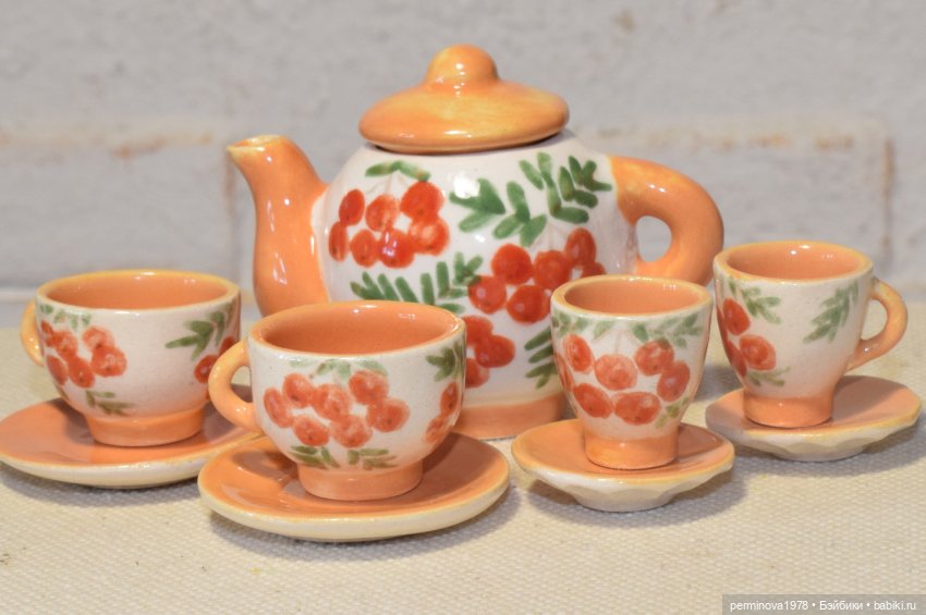 Наборы керамической посуды. Декор