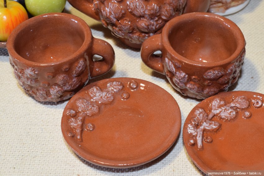 Наборы керамической посуды. Декор