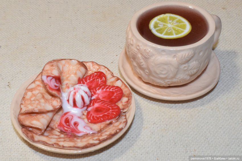 "Розовый сад" набор кукольной миниатюры