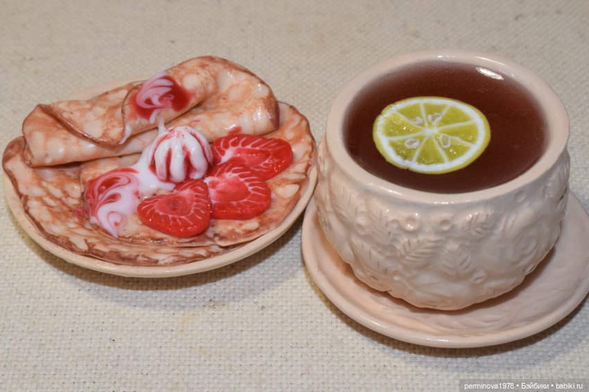 "Розовый сад" набор кукольной миниатюры