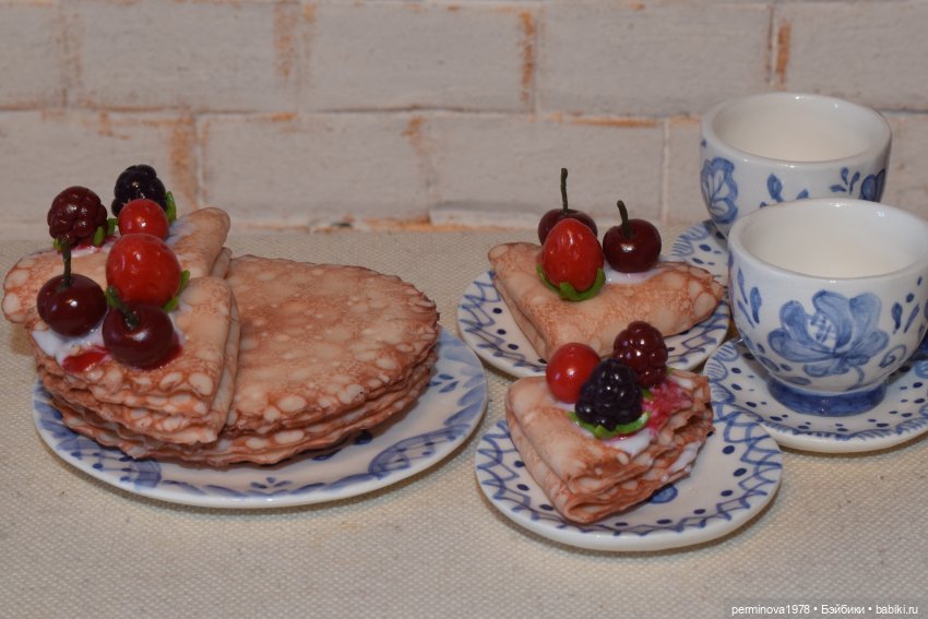 Торт и блины. Минитюра 1 к 4 (фото 7)