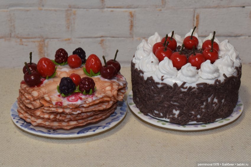 Торт и блины. Минитюра 1 к 4