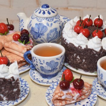 Торт и блины. Минитюра 1 к 4