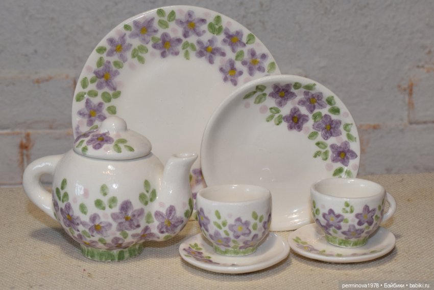 "Цветущая сирень" посуда в масштабе 1 к 4 (фото 8)