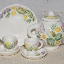 Чайный сервиз 1 к 6 в стиле семикаракорской росписи