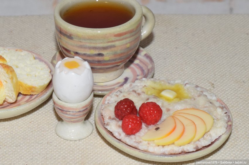 Завтрак — Кукольная миниатюра своими руками: еда (фото 6)