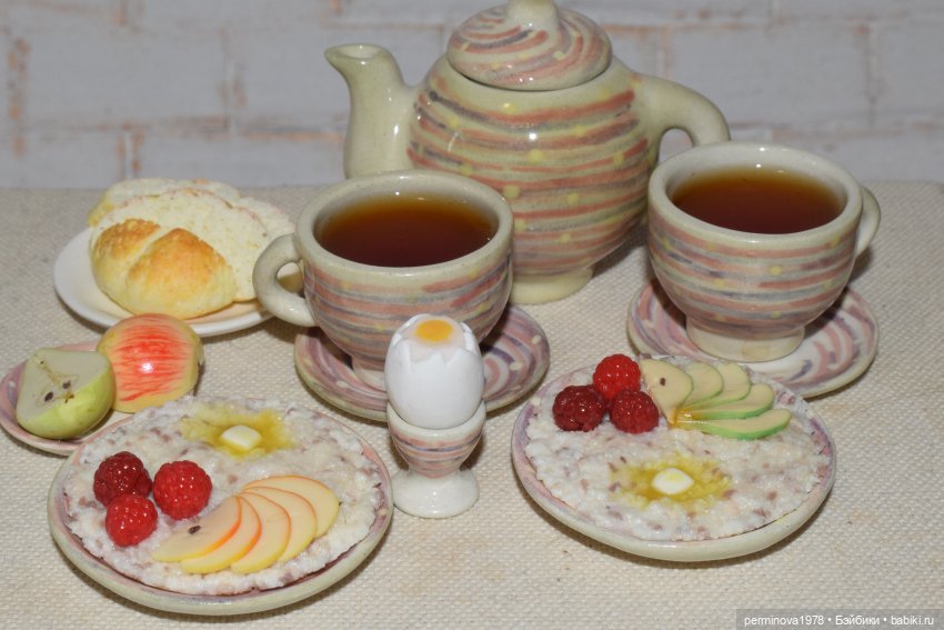 Завтрак — Кукольная миниатюра своими руками: еда (фото 7)