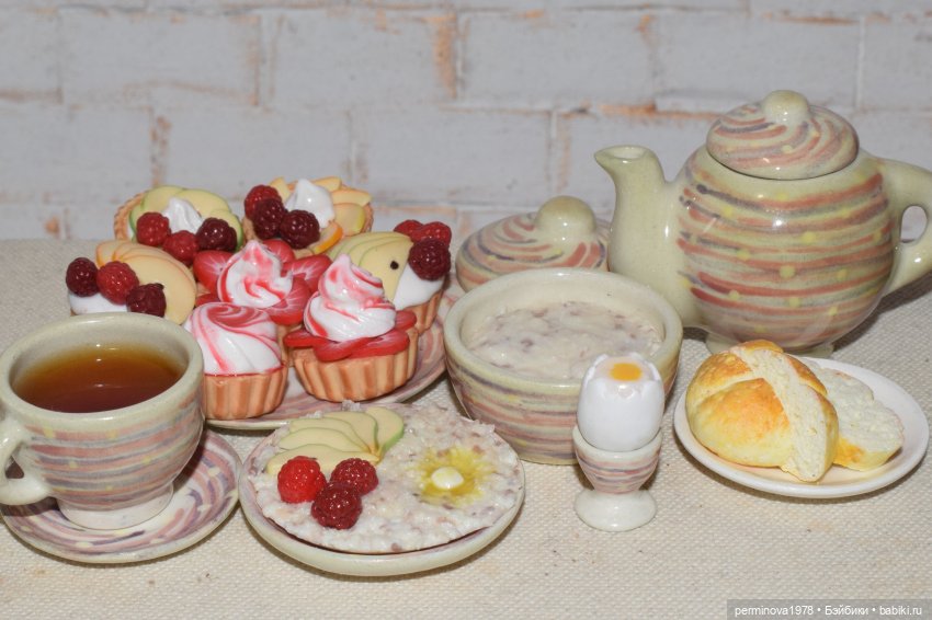 Завтрак — Кукольная миниатюра своими руками: еда (фото 8)