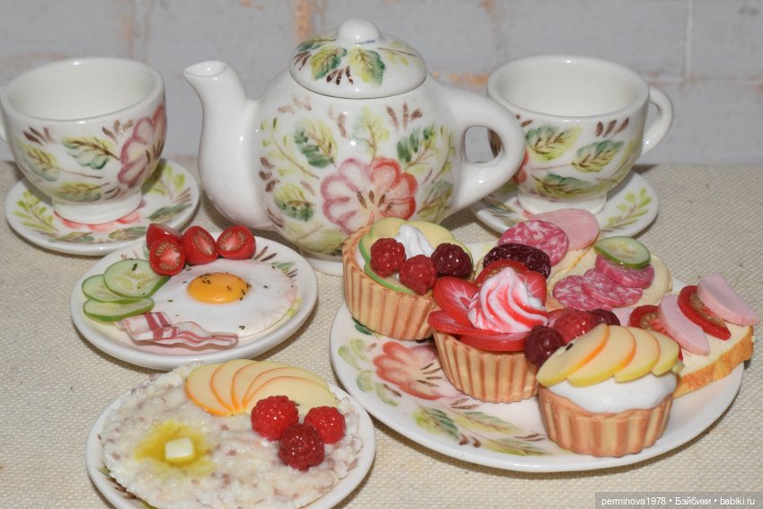 Завтрак. Вариант второй — Кукольная миниатюра своими руками: еда