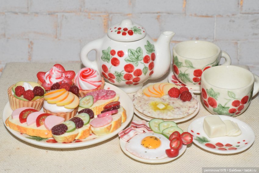 Завтрак. Вариант второй — Кукольная миниатюра своими руками: еда