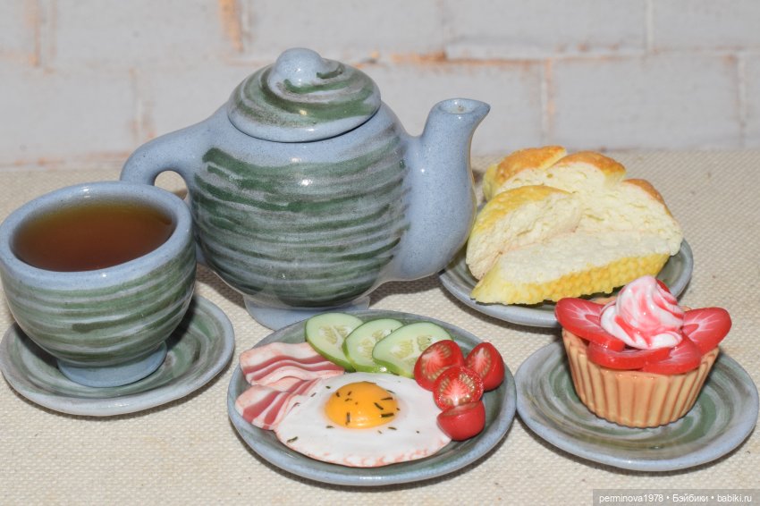 Завтрак. Вариант второй — Кукольная миниатюра своими руками: еда (фото 2)