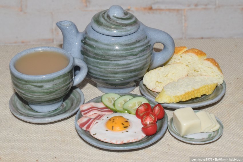 Завтрак. Вариант второй — Кукольная миниатюра своими руками: еда