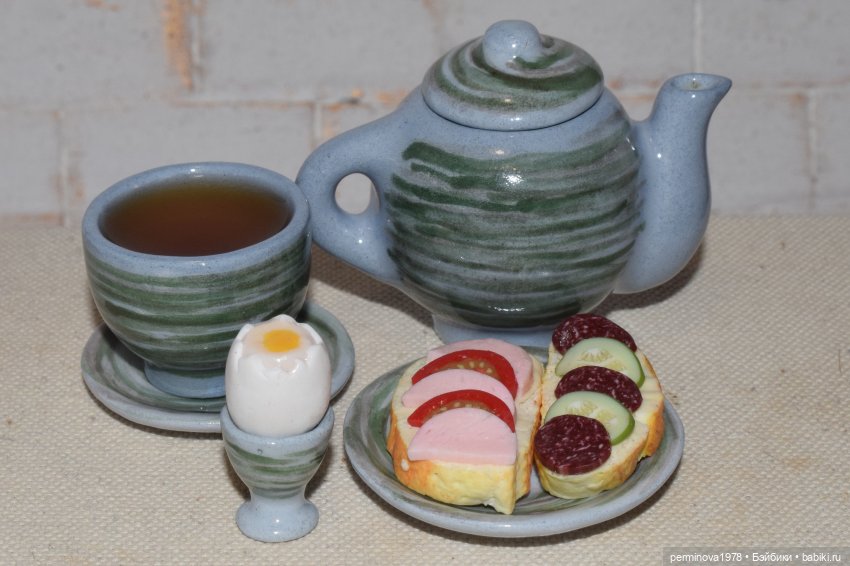 Завтрак. Вариант второй — Кукольная миниатюра своими руками: еда (фото 6)