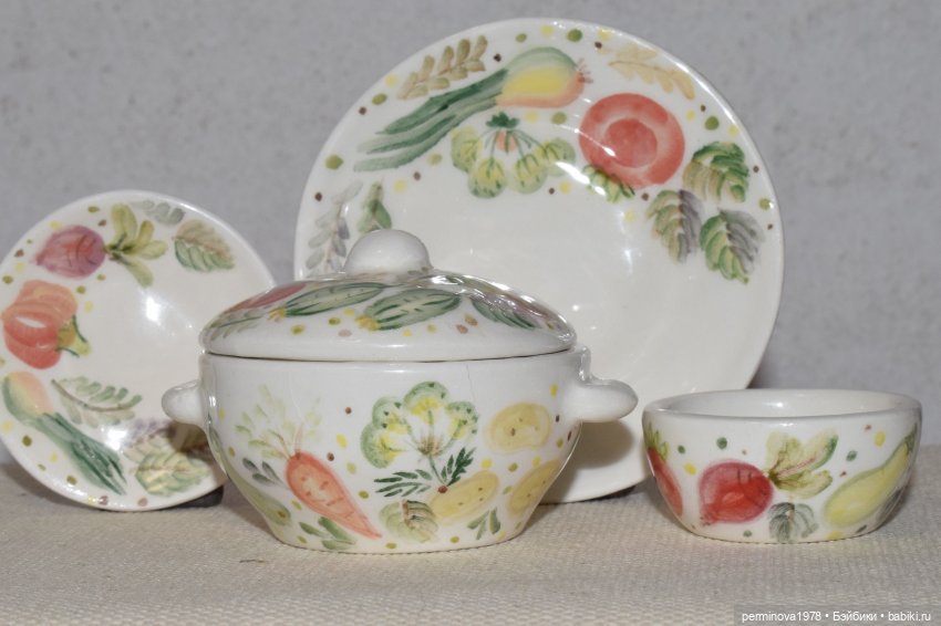 "Овощное изобилие" набор посуды 1 к 4