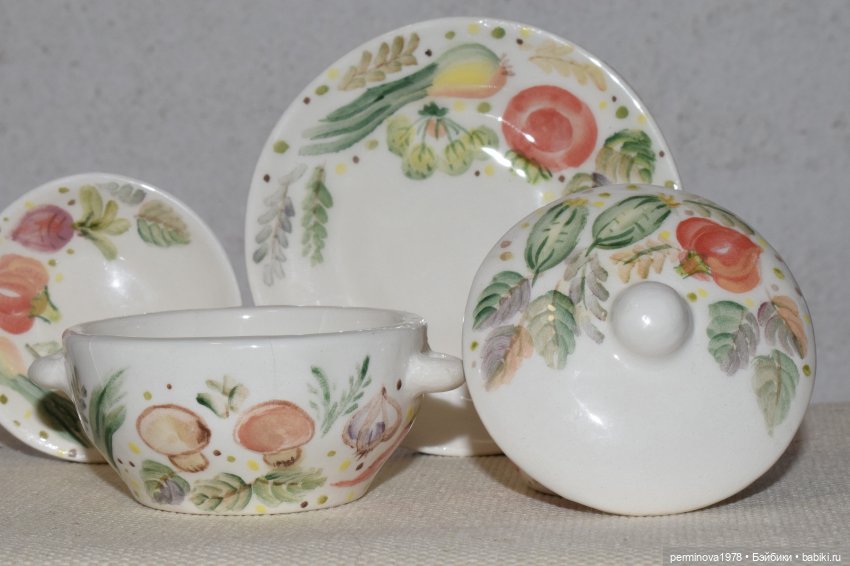 "Овощное изобилие" набор посуды 1 к 4