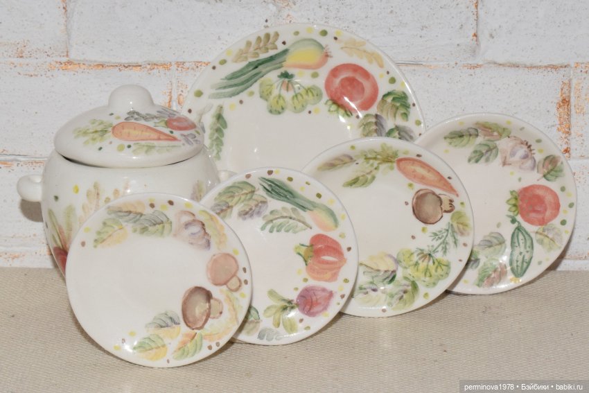 "Овощное изобилие" набор посуды 1 к 4