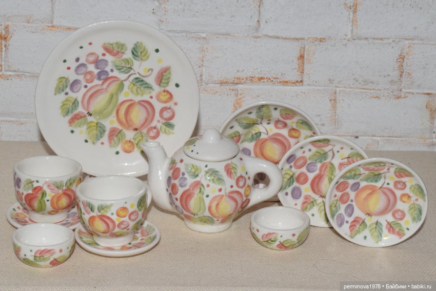 "Яблочный пирог" набор миниатюры 1 к 4