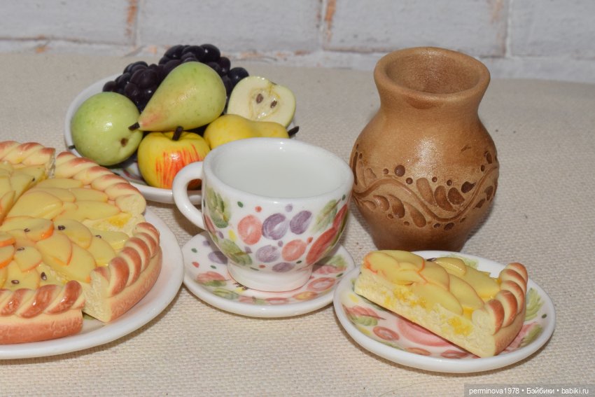 "Яблочный пирог" набор миниатюры 1 к 4 (фото 8)