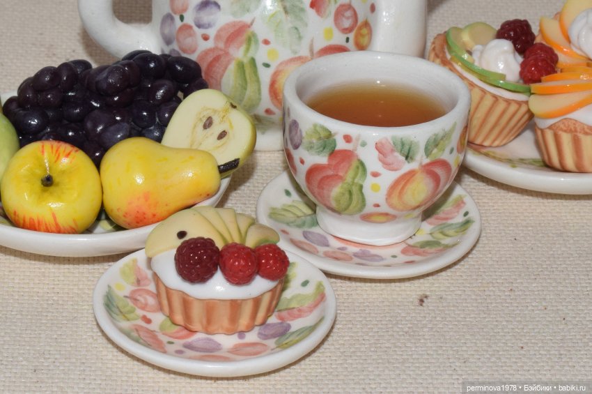 "Яблочный пирог" набор миниатюры 1 к 4