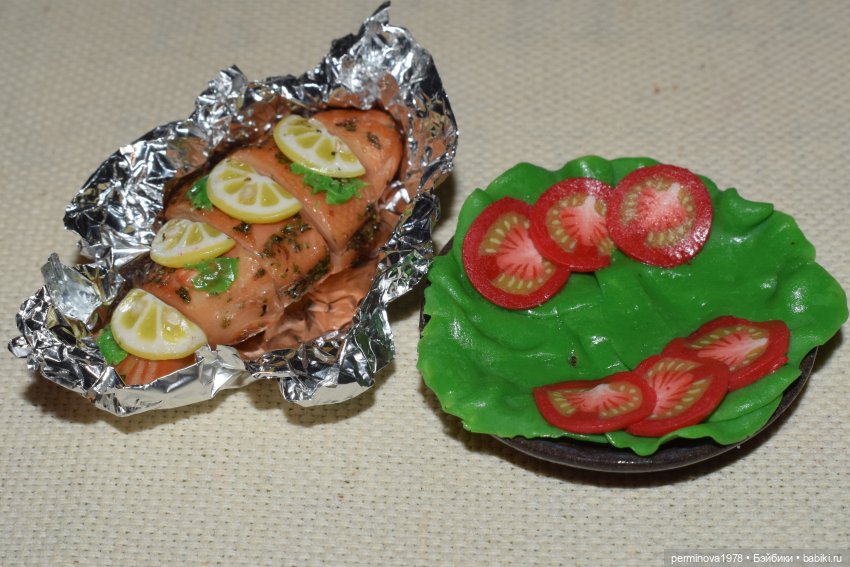 Жареная рыбка — Кукольная миниатюра своими руками: еда (фото 4)