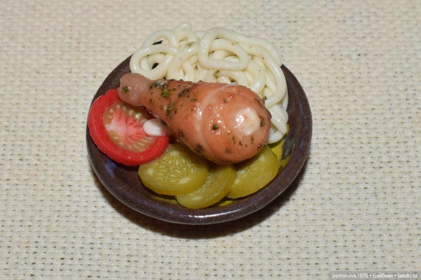 Жареная рыбка — Кукольная миниатюра своими руками: еда (фото 10)