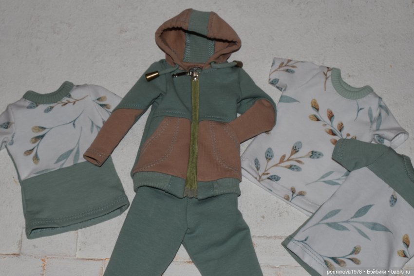 Комплект одежды "Шалфей и миндаль"