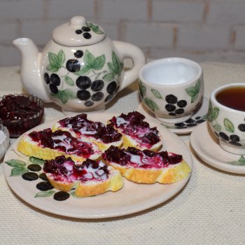 Батон с вареньем. Масштаб 1 к 4