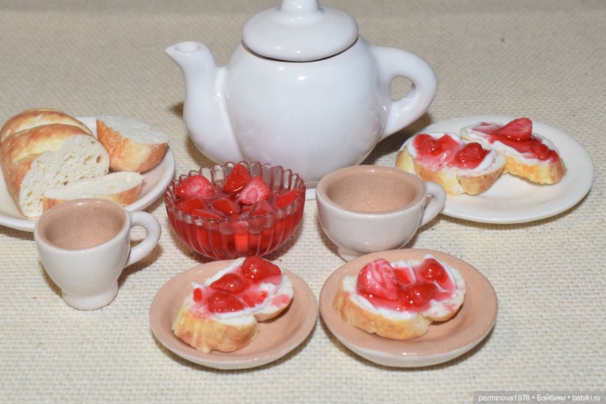 Клубника и творожный сыр. Масштаб 1 к 6