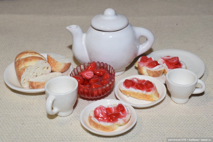 Клубника и творожный сыр. Масштаб 1 к 6