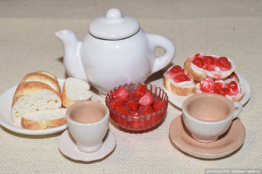 Клубника и творожный сыр. Масштаб 1 к 6