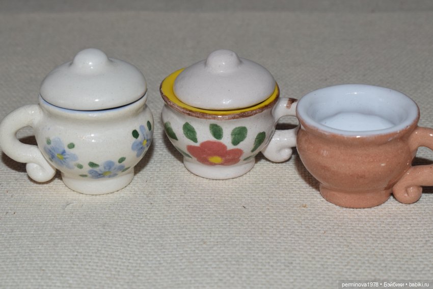 Горшочки для пупсов | Бэйбики Горшочки для пупсов — Кукольная миниатюра своими руками: еда (фото 2)